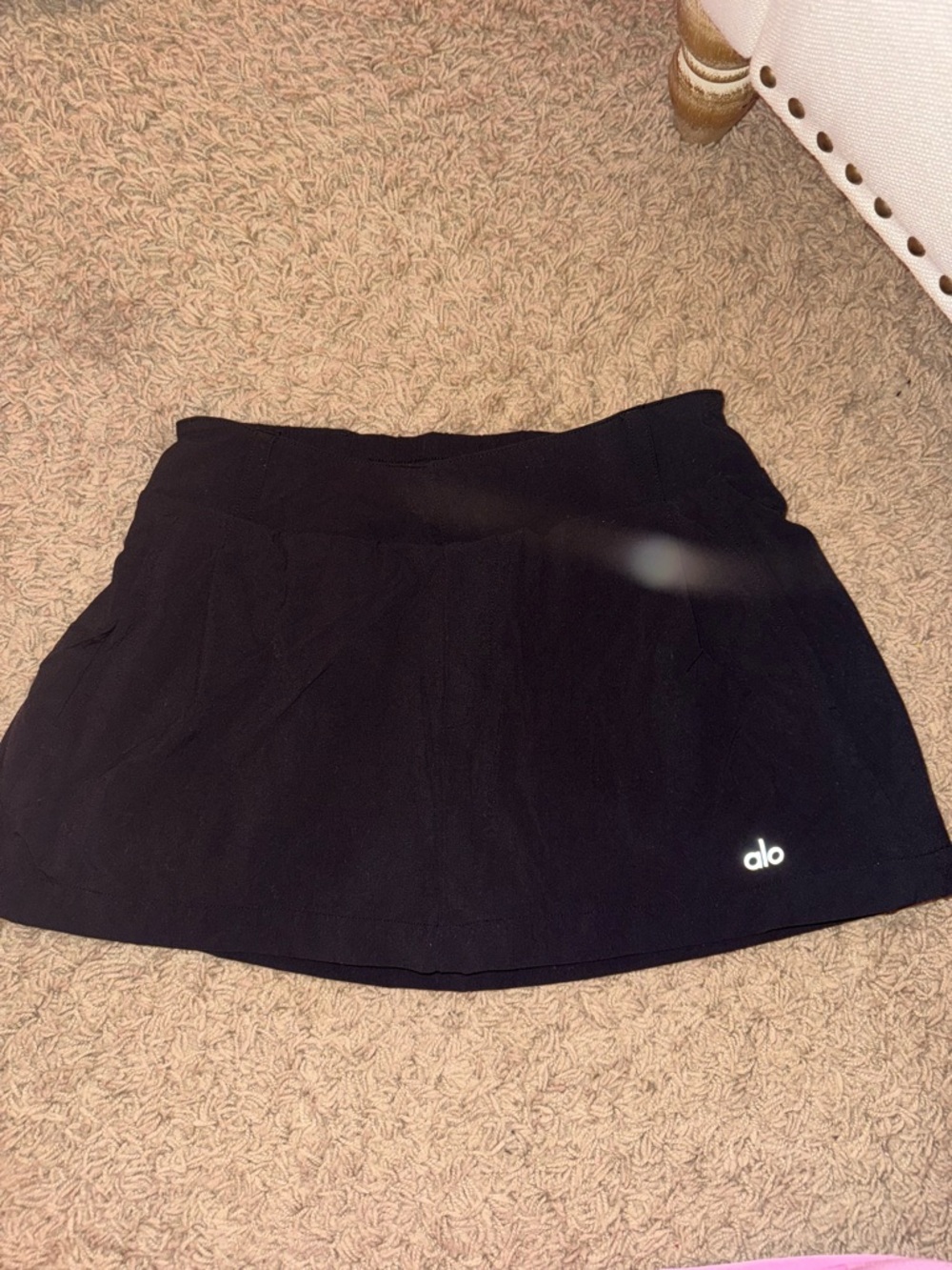 ALO Yoga Black Performance Skort with Built-In Shorts